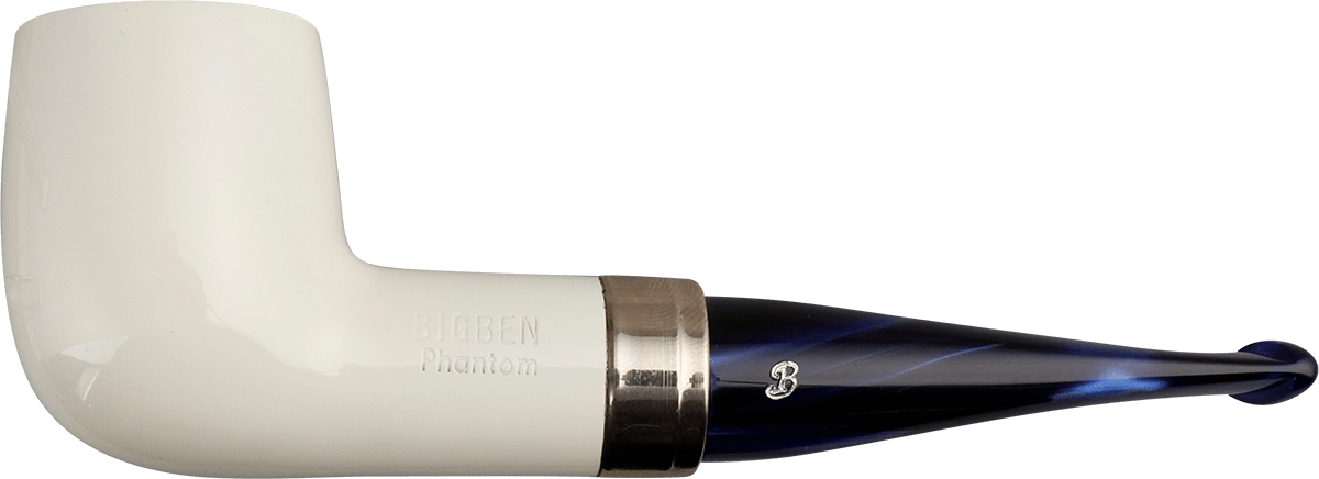 Big Ben Pfeife Phantom White Polish - Pfeife seitlich