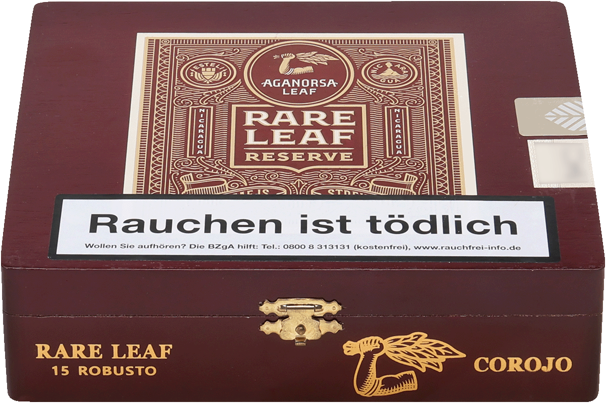 Aganorsa Leaf Rare Leaf Corojo - Kiste vorne geschlossen