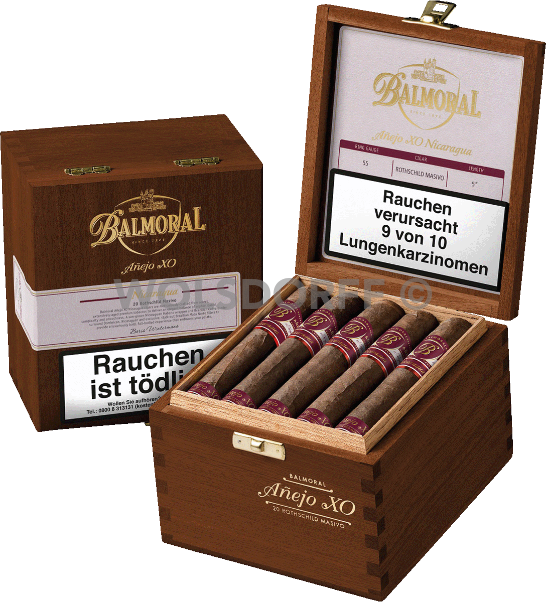 Balmoral Añejo XO Nicaragua - Kiste seitlich geschlossen