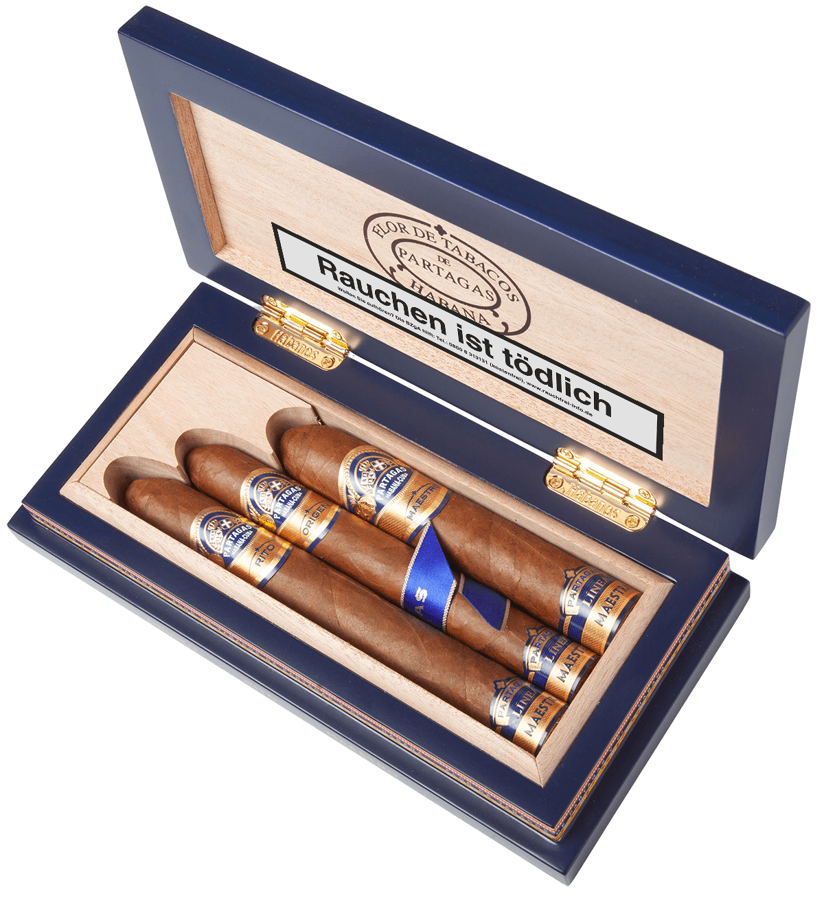 Partagas Linea Maestra - Box seitlich geöffnet