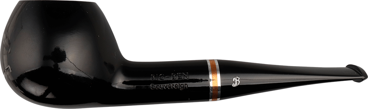 Big Ben Pfeife Souvereign black polish - Pfeife seitlich
