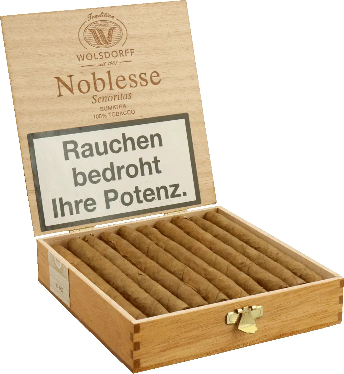 Noblesse Senorita Sumatra Kiste offen Seite