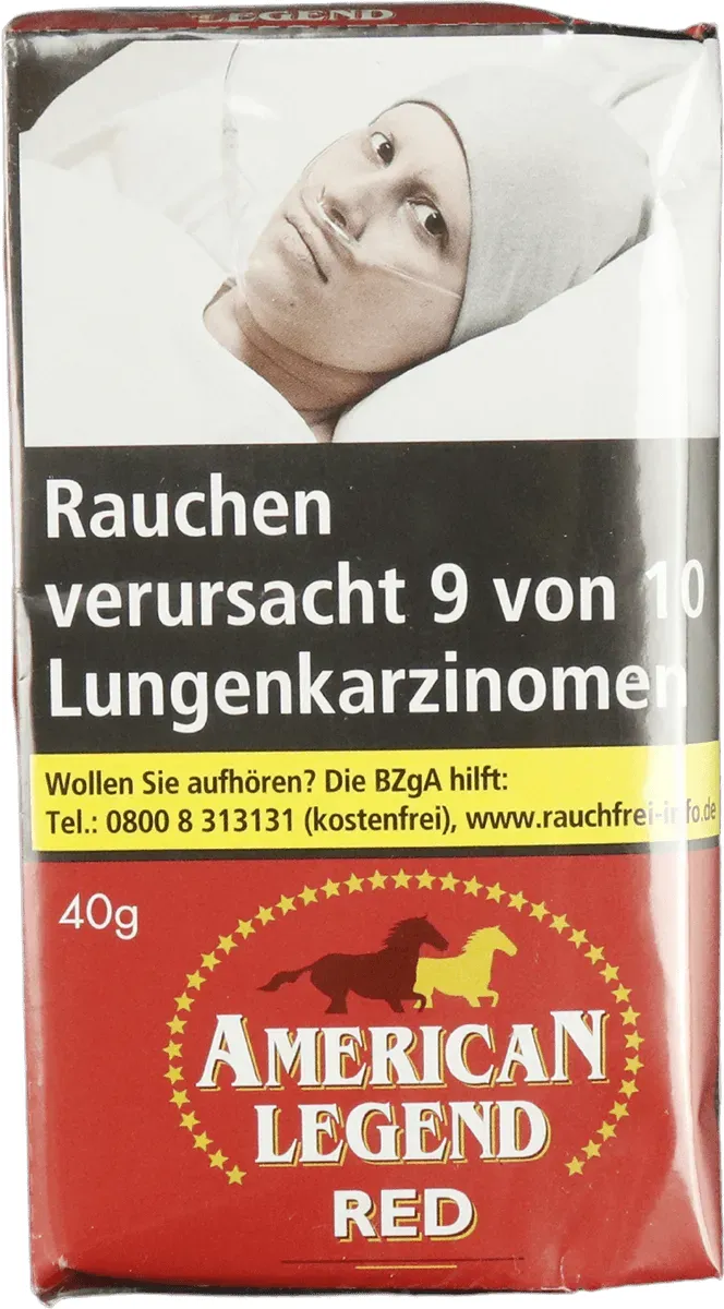 American- Legend Red American Blend Pouch stehend von vorne