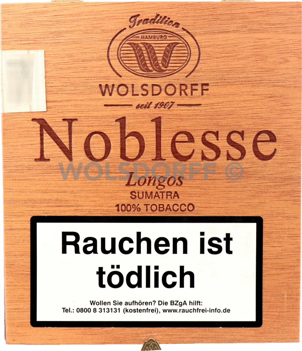 Noblesse Longos Sumatra Kiste geschlossen Vorderansicht