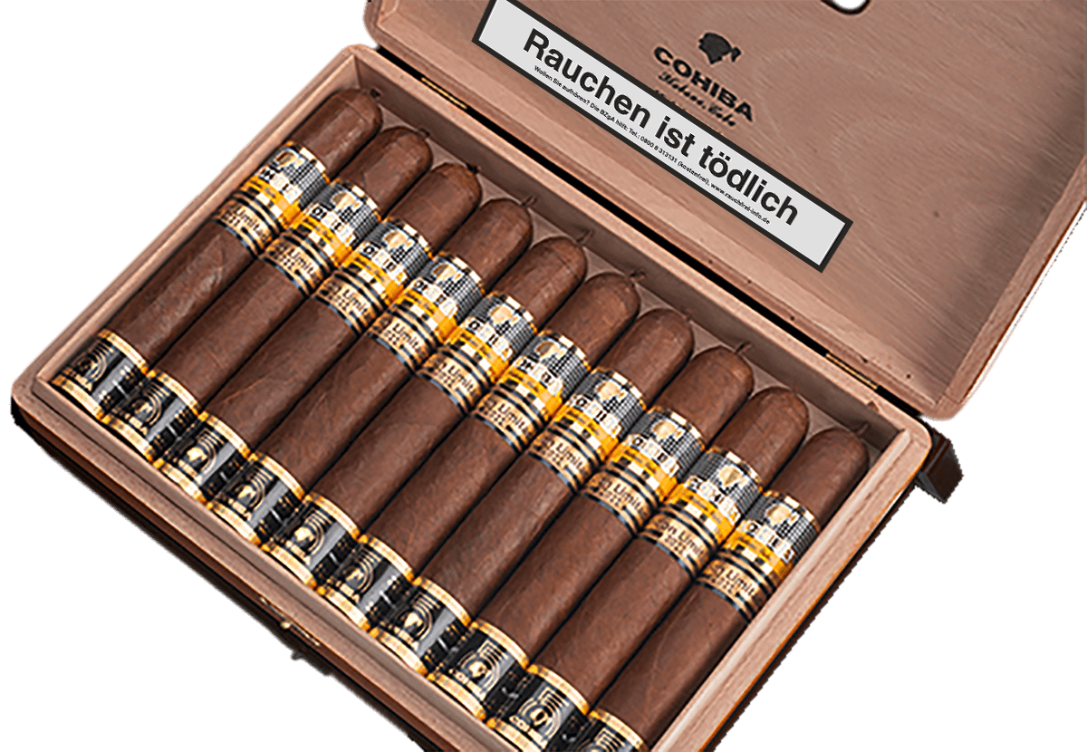 Cohiba 55 Aniversario - Kiste seitlich geöffnet