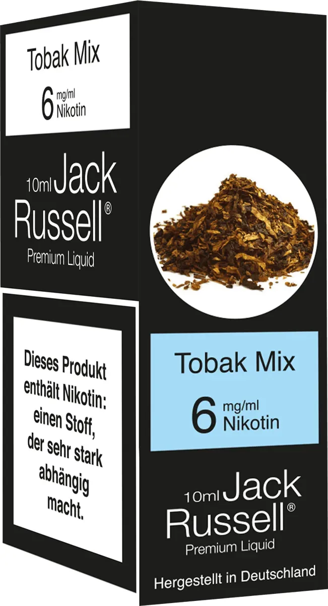 Jack Russel Liquid Tobak Mix 6mg Verpackung