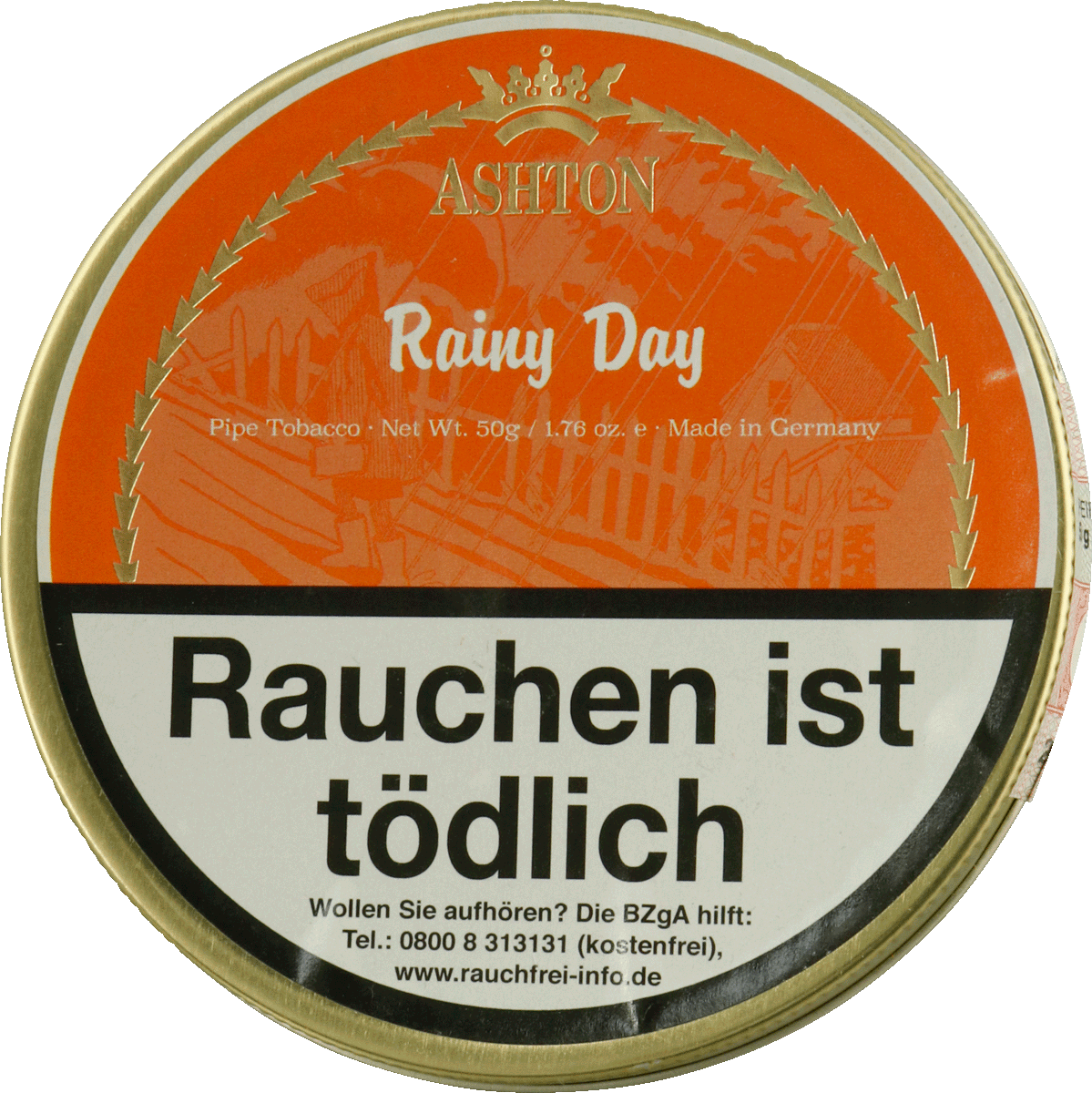 Ashton Pipe Tobacco Rainy Day - Dose oben geschlossen