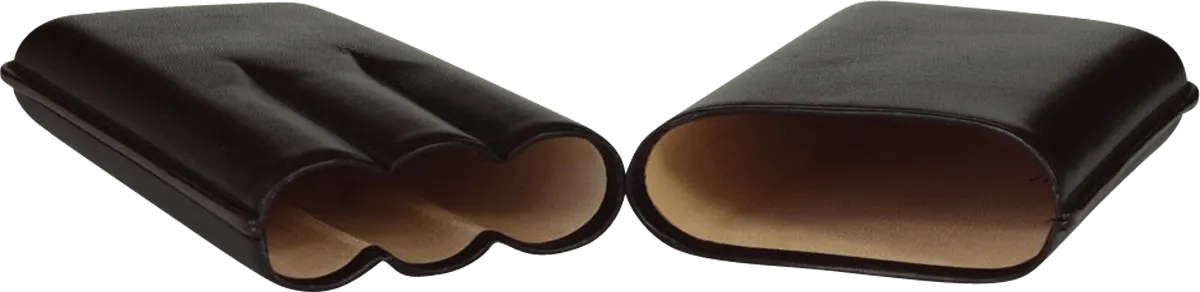 Martin Wess Zigarrenetui Smooth Braun offen
