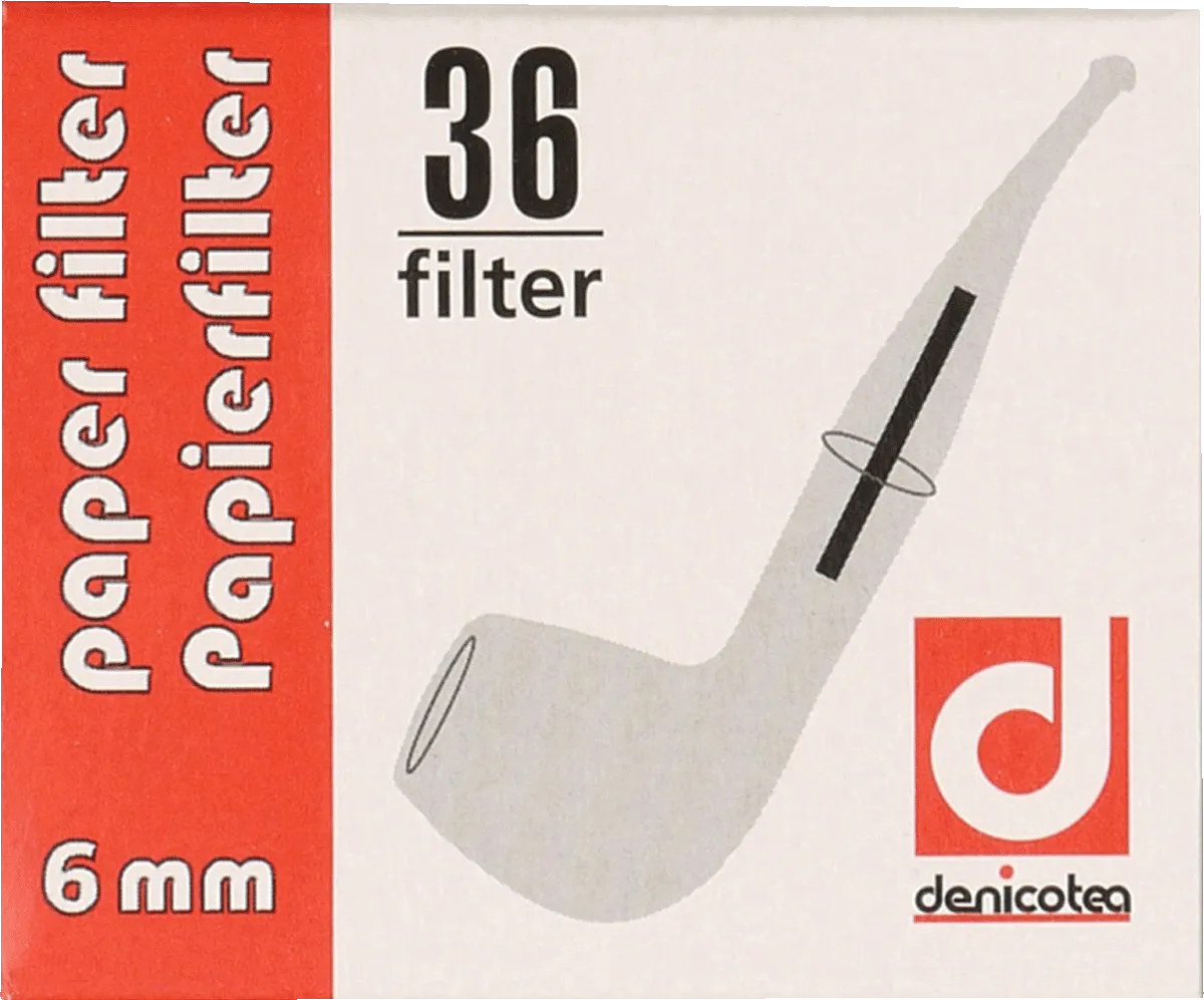 Denicotea Papierfilter 6mm Schachtel Frontansicht