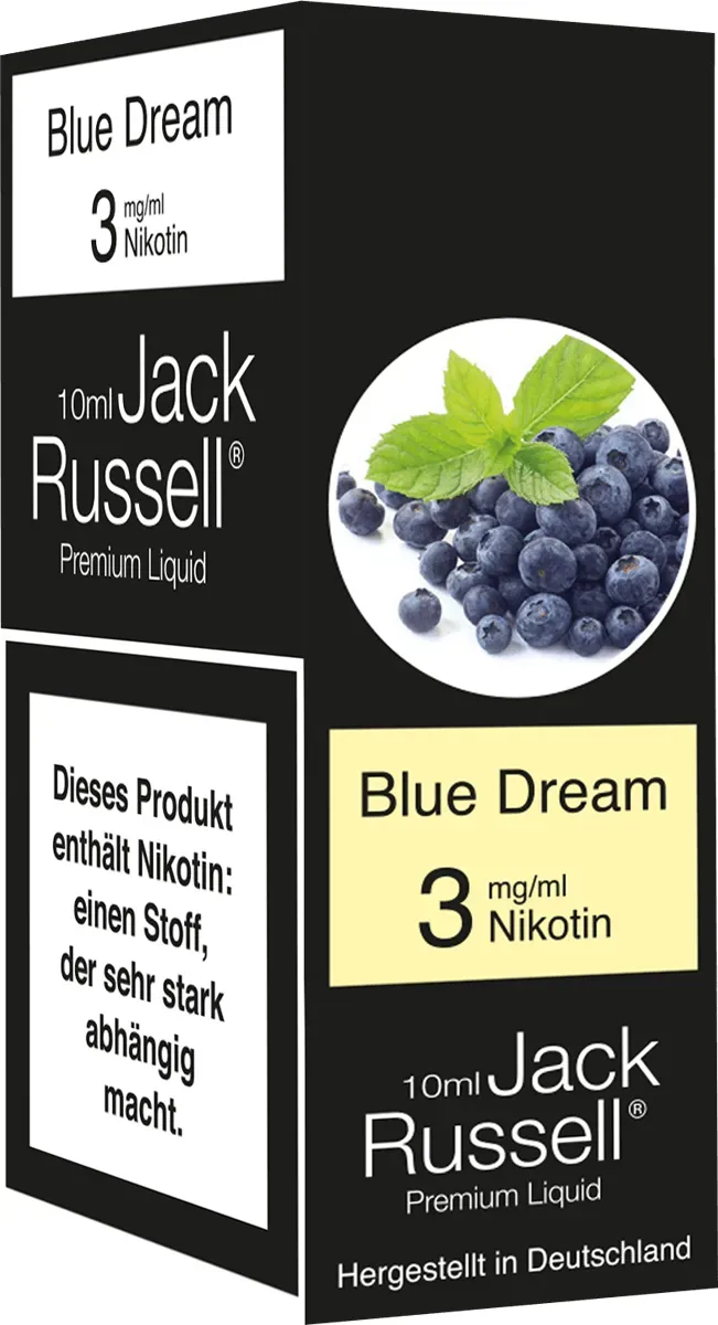Jack Russell Liquid Blue Dream 3mg Verpackung