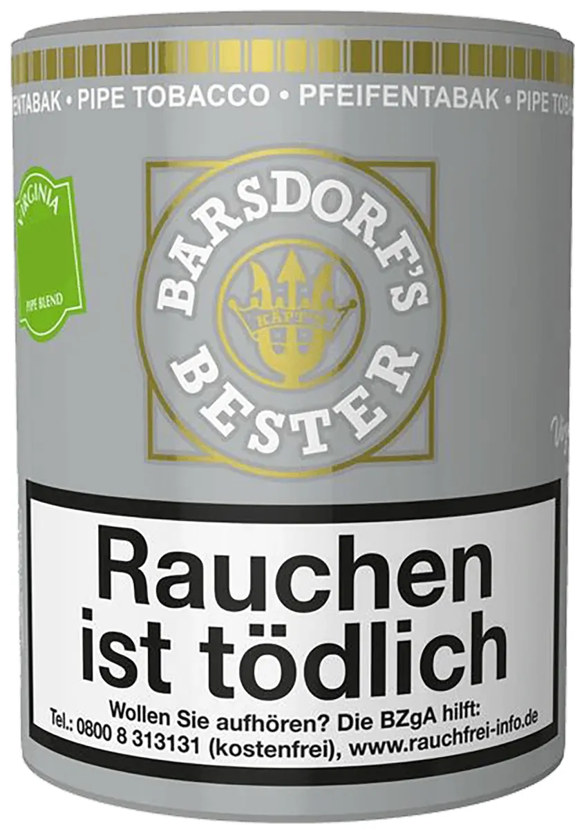 Barsdorf's Bester Bright Virginia Dose stehend von vorne